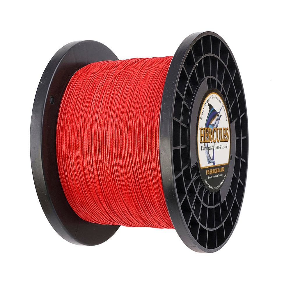 1000M 1094Yds Red 10lb-300lb HERCULES PE Braided Fishing Line 8 Strands