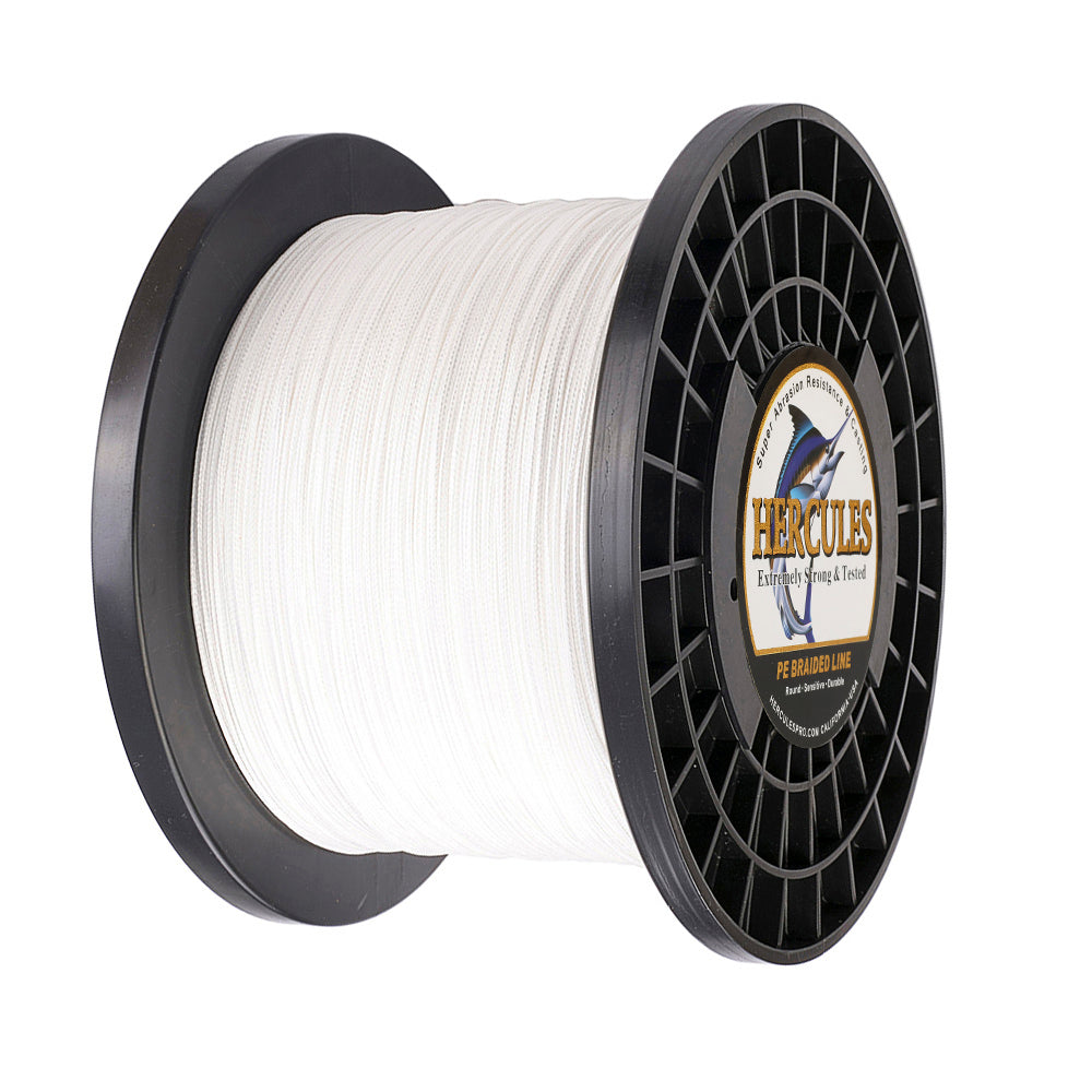 1000M 1094Yds White 10lb-300lb HERCULES PE Braided Fishing Line 8 Strands