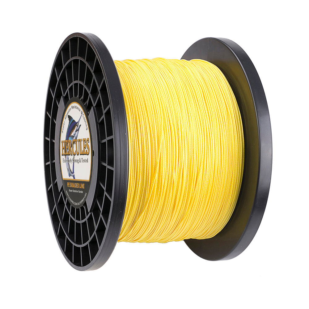 1000M 1094Yds Yellow 10lb-300lb HERCULES PE Braided Fishing Line 8 Strands