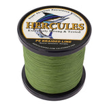 1000M 1094Yds Army Green 6lb-100lb HERCULES PE Braided Fishing Line 4 Strands