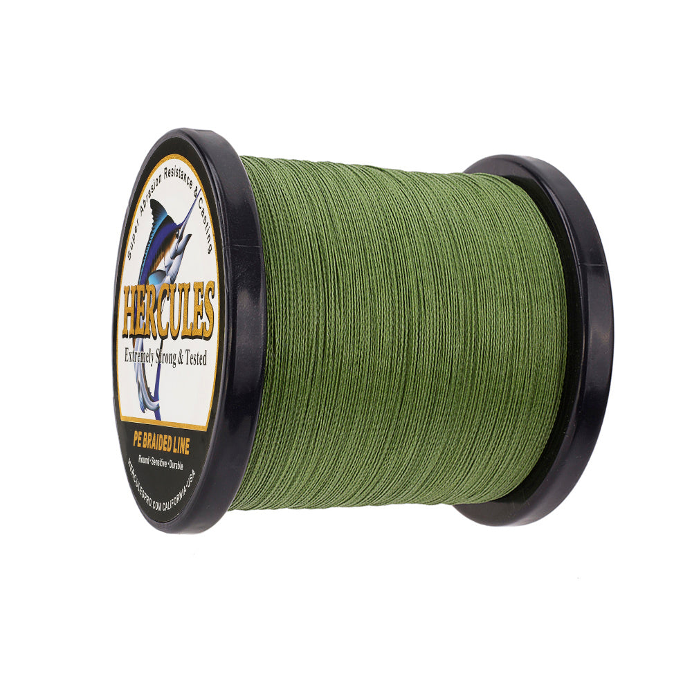 1000M 1094Yds Army Green 6lb-100lb HERCULES PE Braided Fishing Line 4 Strands