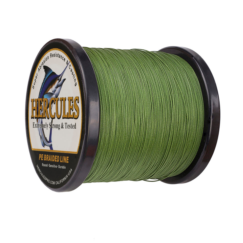 1000M 1094Yds Army Green 10lb-300lb HERCULES PE Braided Fishing Line 8 Strands