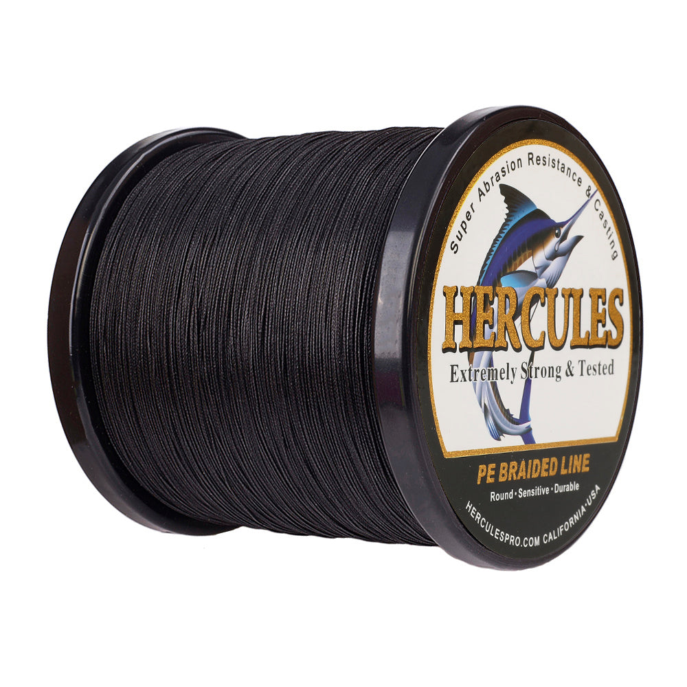 2000M 2187Yds Black 10lb-200lb HERCULES PE Braided Fishing Line 8 Strands