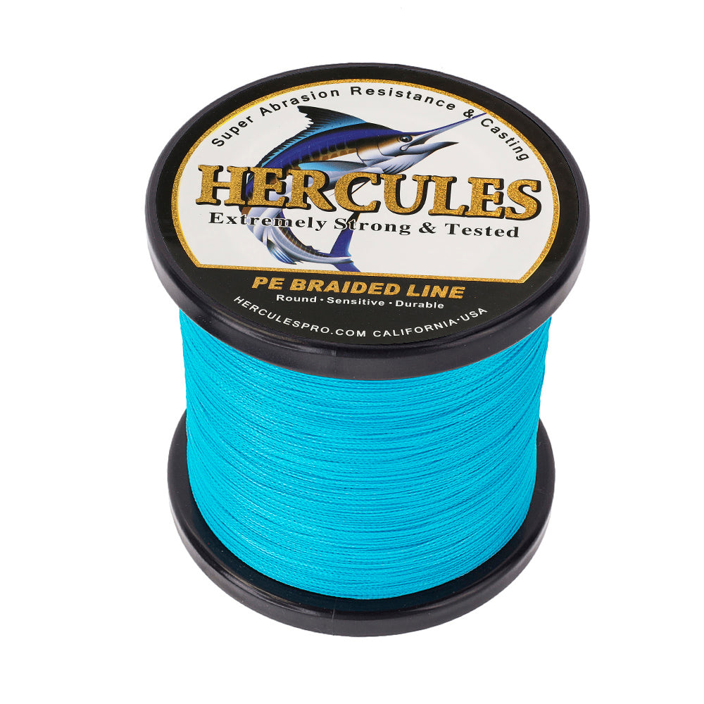 1000M 1094Yds Blue 6lb-100lb HERCULES PE Braided Fishing line 4 Strands