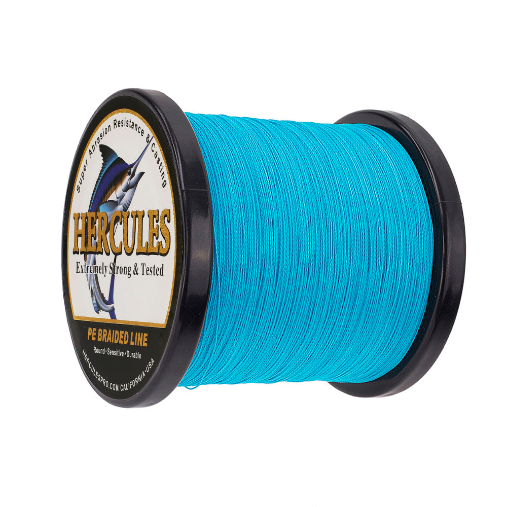1000M 1094Yds Blue 6lb-100lb HERCULES PE Braided Fishing line 4 Strands