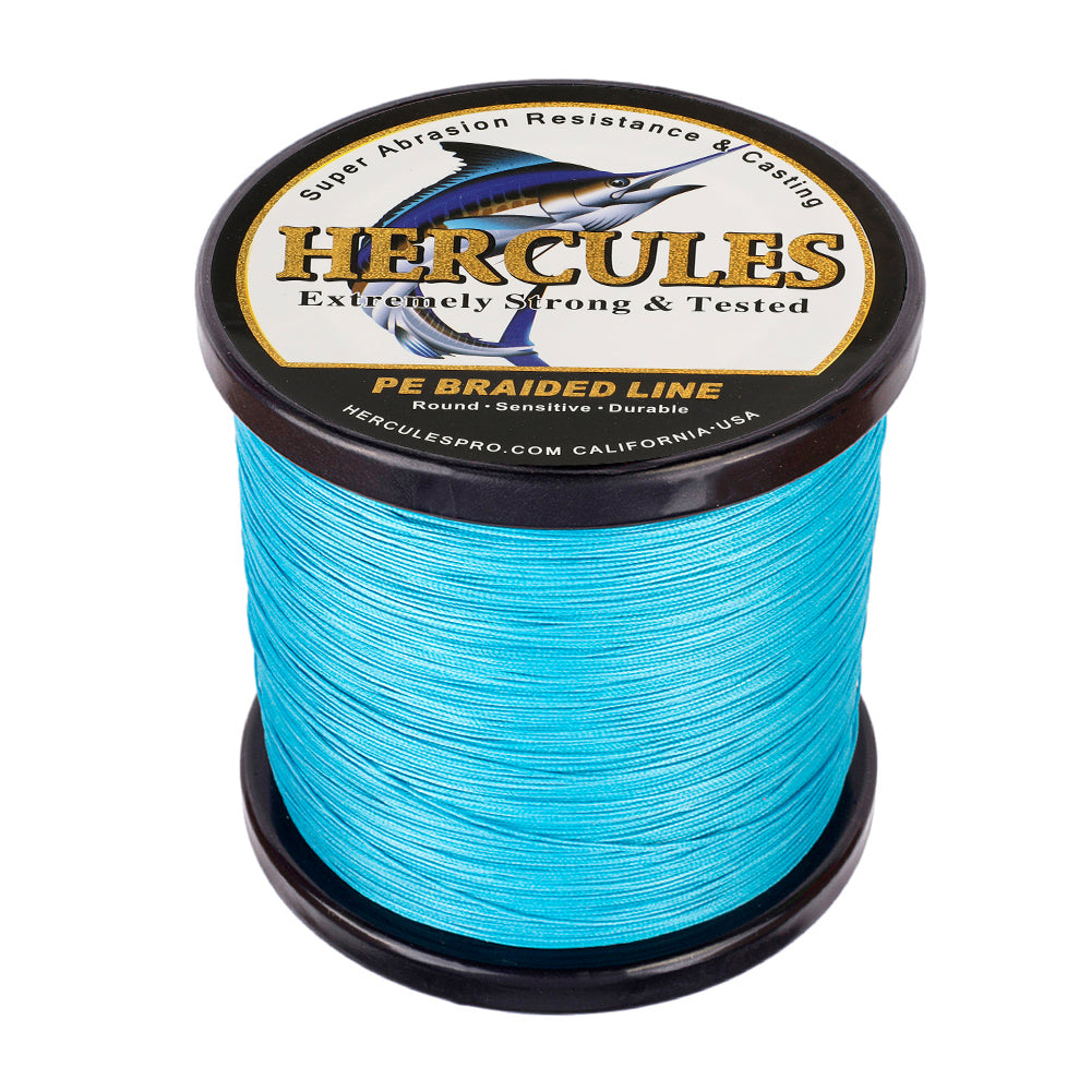 1000M 1094Yds Blue 10lb-300lb HERCULES PE Braided Fishing Line 8 Strands
