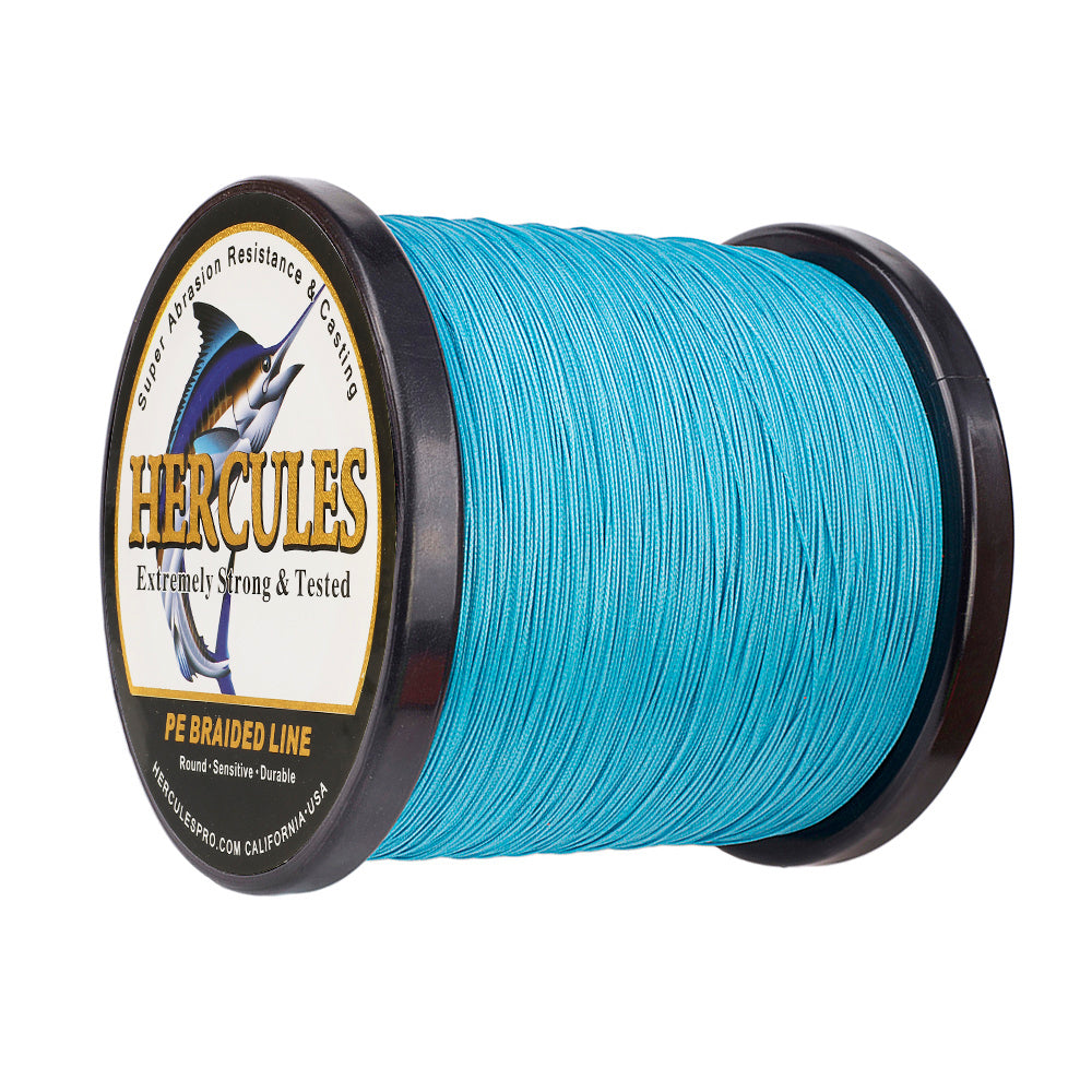1000M 1094Yds Blue 10lb-300lb HERCULES PE Braided Fishing Line 8 Strands
