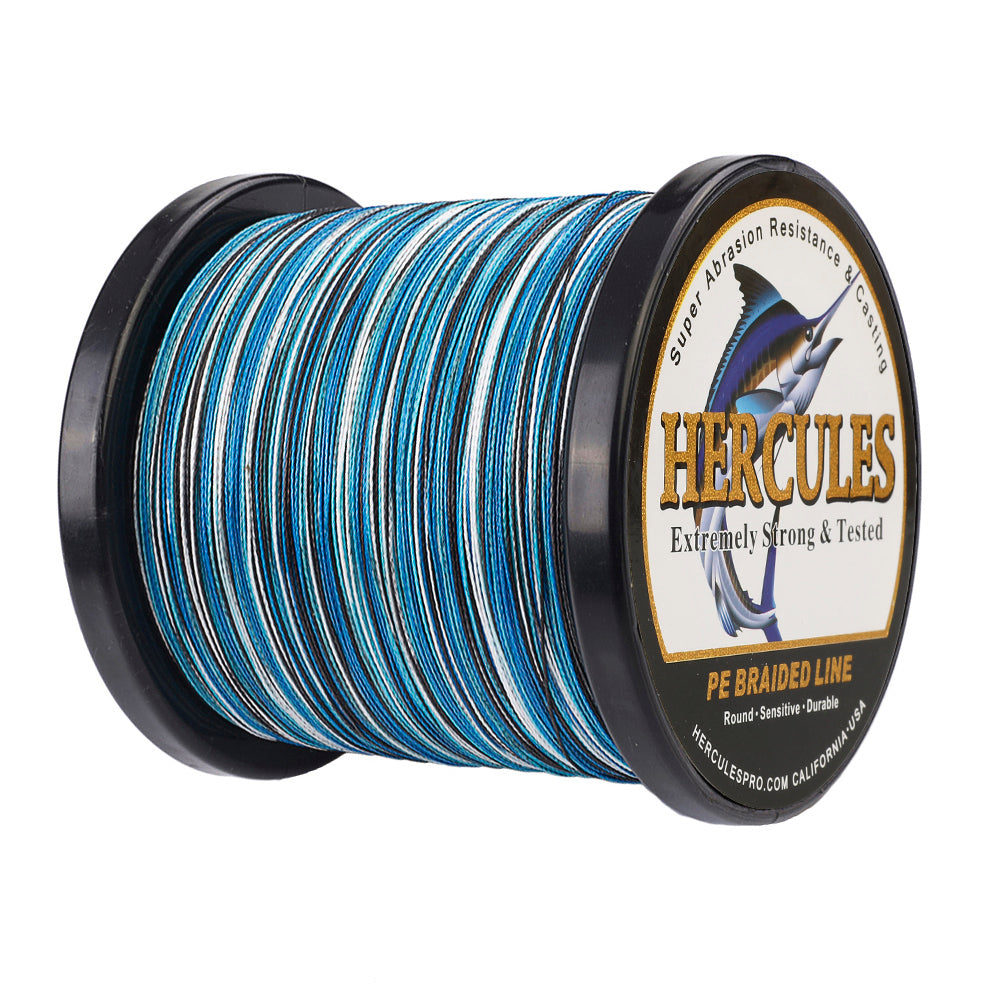 1000M 1094Yds Camo Blue 6lb-100lb HERCULES PE PE Braided Fishing Line 4 Strands