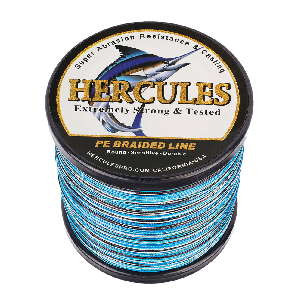 2000M 2187Yds Camo Blue 10lb-200lb HERCULES PE Braided Fishing Line 8 Strands
