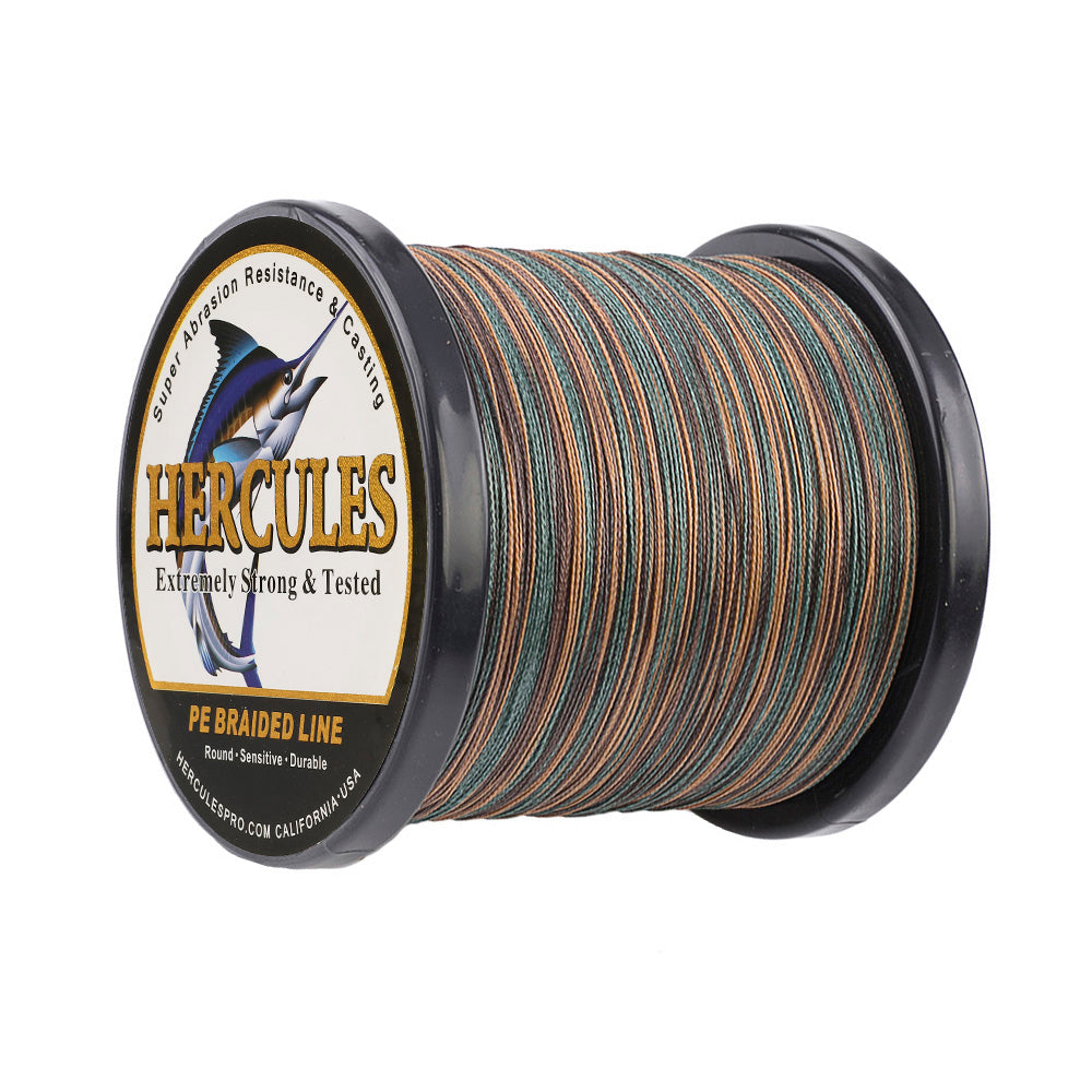 1000M 1094Yds Camouflage 6lb-100lb HERCULES PE PE Braided Fishing Line 4 Strands