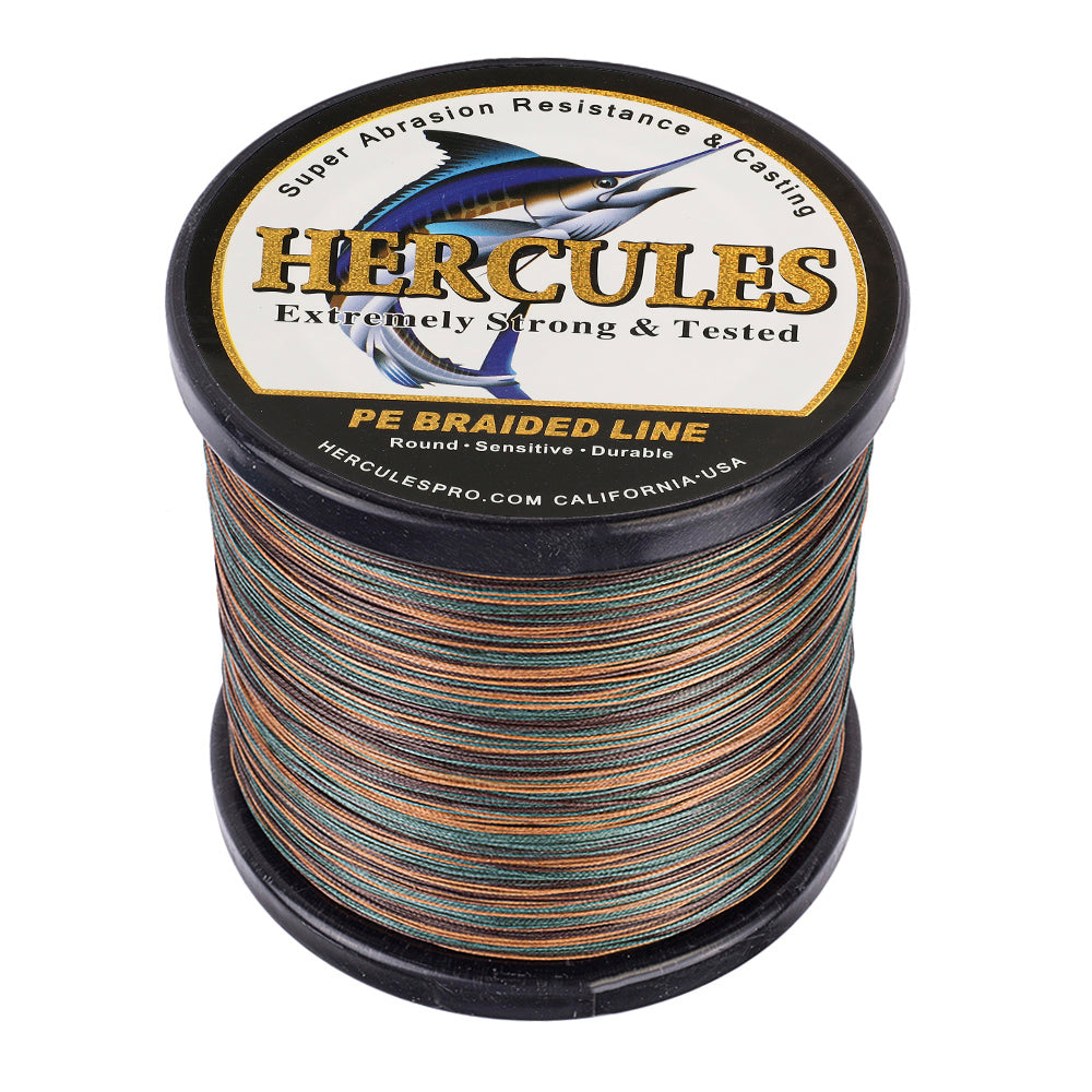 1000M 1094Yds Camouflage 10lb-300lb HERCULES PE Braided Fishing Line 8 Strands