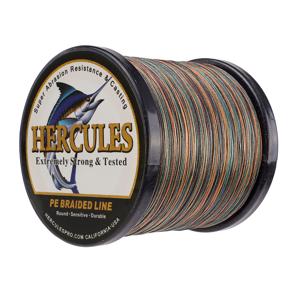 1000M 1094Yds Camouflage 10lb-300lb HERCULES PE Braided Fishing Line 8 Strands