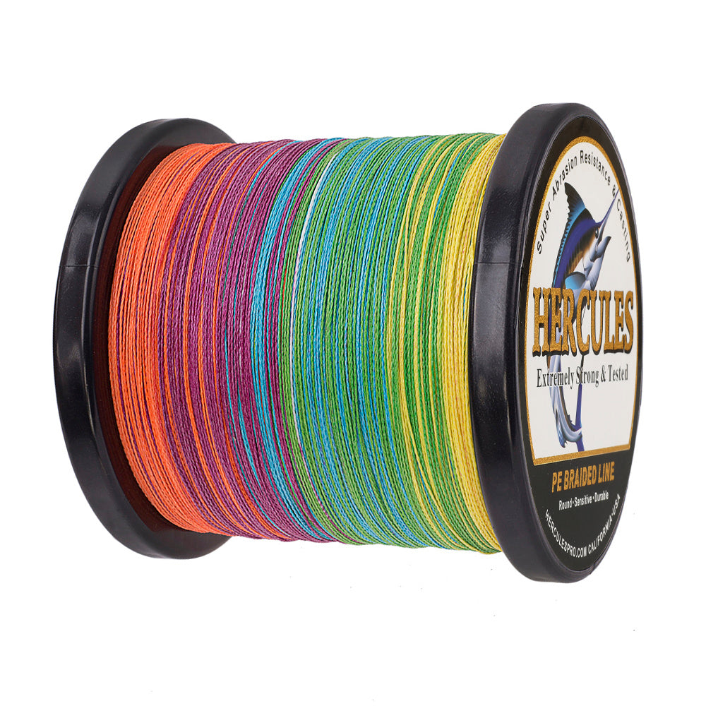 2000M 2187Yds Multicolor 6lb-100lb HERCULES PE Braided Fishing Line 4 Strands