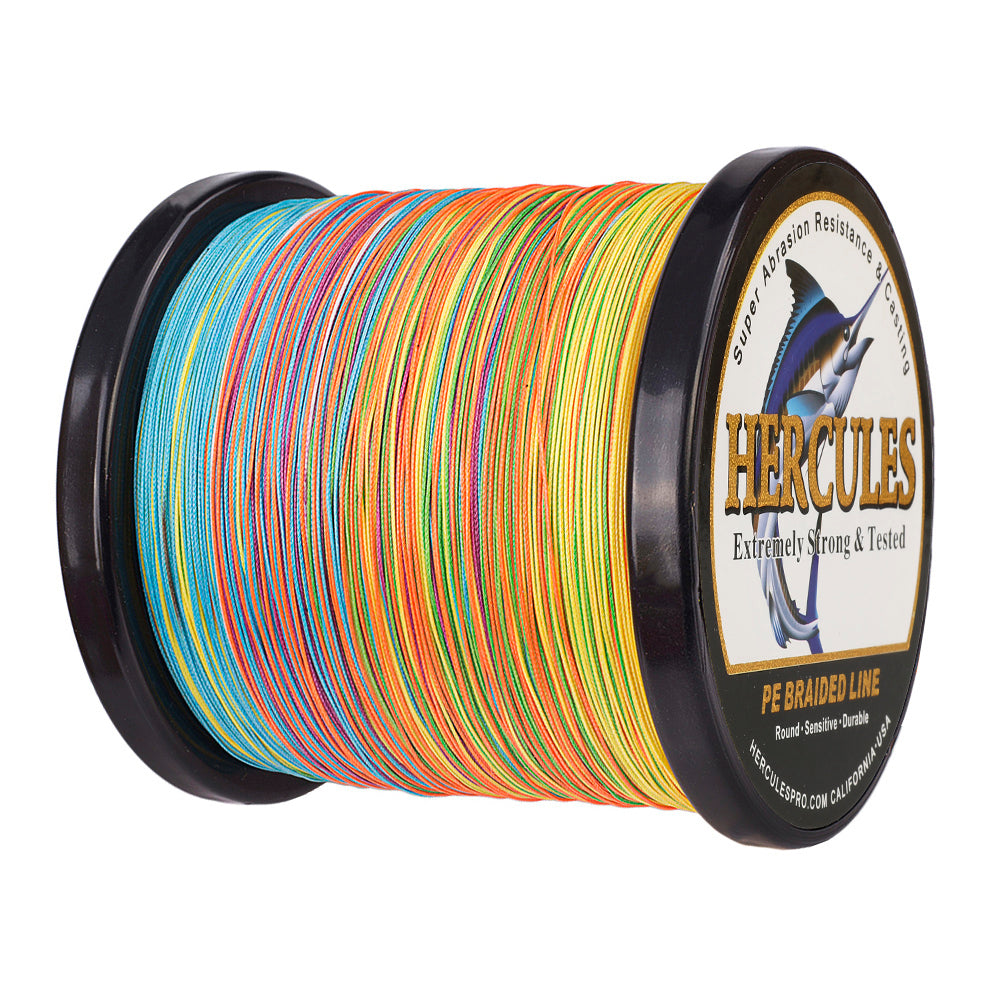 2000M 2187Yds Multicolor 10lb-200lb HERCULES PE Braided Fishing Line 8 Strands
