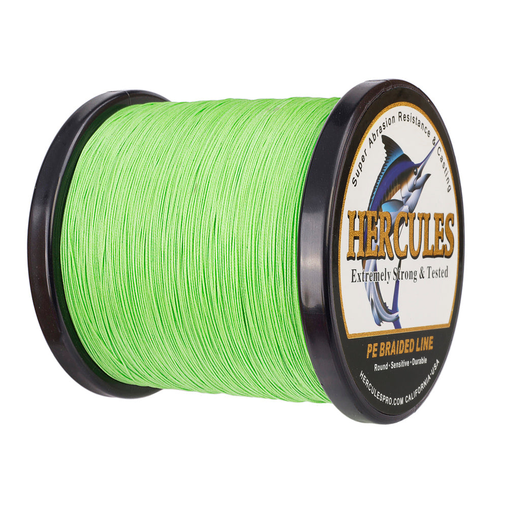 2000M 2187Yds Fluo Green 10lb-200lb HERCULES PE Braided Fishing Line 8 Strands