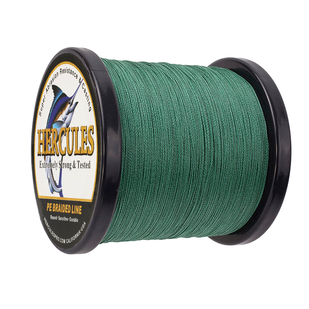 1000M 1094Yds Green 6lb-100lb HERCULES PE Braided Fishing Line 4 Strands