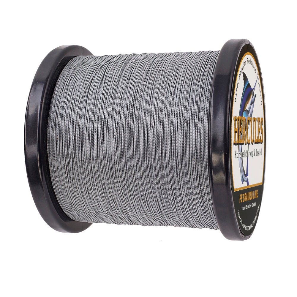 2000M 2187Yds Grey 6lb-100lb HERCULES PE Braided Fishing Line 4 Strands