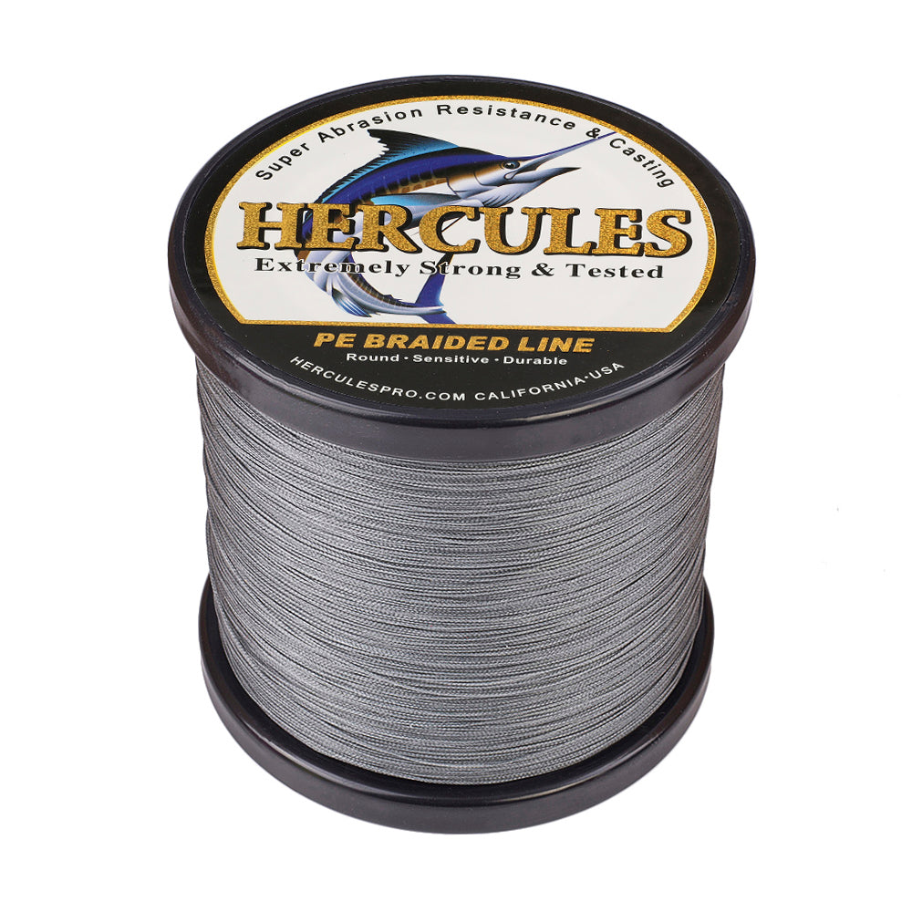 2000M 2187Yds Grey 10lb-200lb HERCULES PE Braided Fishing Line 8 Strands