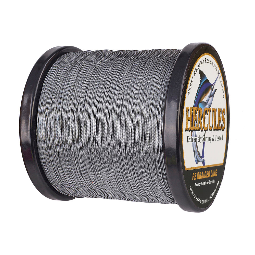 1000M 1094Yds Grey 10lb-300lb HERCULES PE Braided Fishing Line 8 Strands