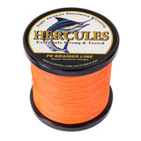 1000M 1094Yds Orange 6lb-100lb HERCULES PE Braided Fishing Line 4 Strands