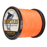 1000M 1094Yds Orange 10lb-300lb HERCULES PE Braided Fishing Line 8 Strands