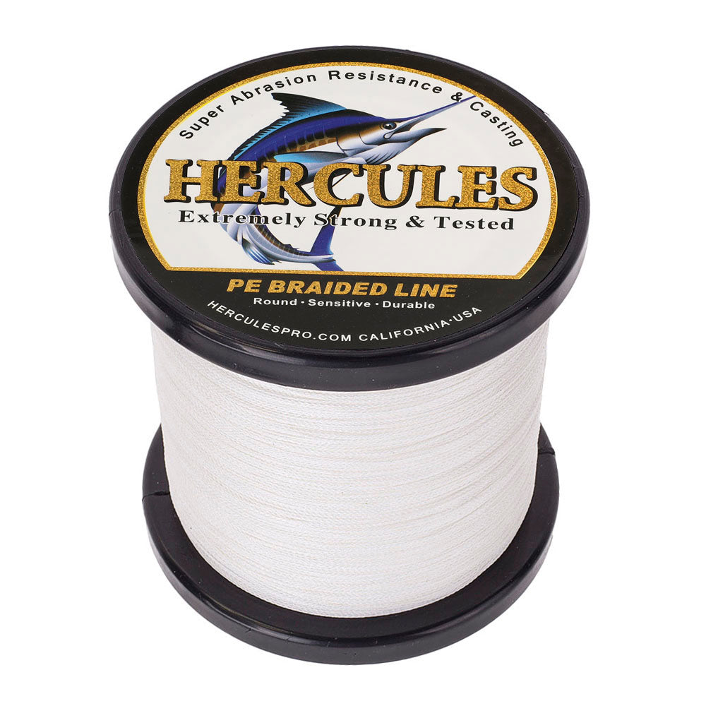 2000M 2187Yds White 6lb-100lb HERCULES PE Braided Fishing Line 4 Strands