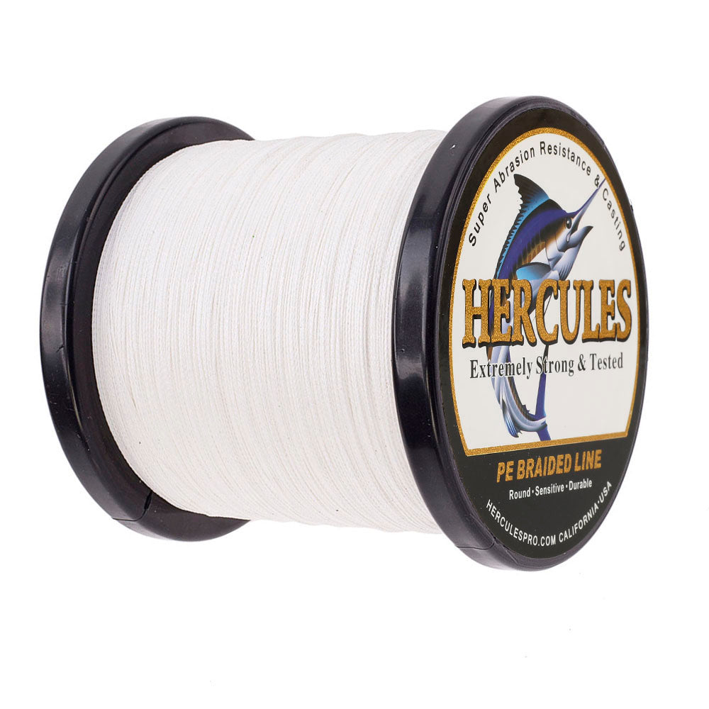 2000M 2187Yds White 6lb-100lb HERCULES PE Braided Fishing Line 4 Strands