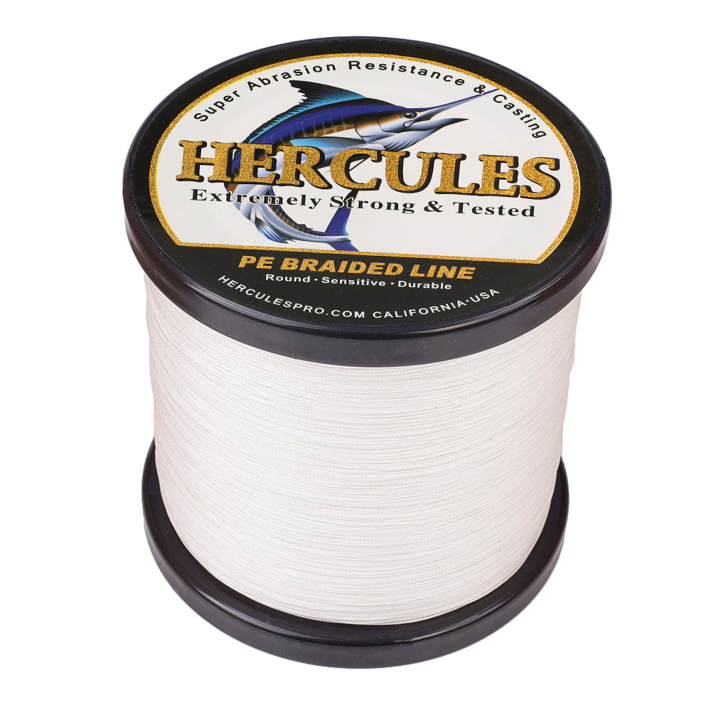 2000M 2187Yds White 10lb-200lb HERCULES PE Braided Fishing Line 8 Strands