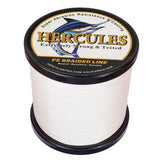 1000M 1094Yds White 10lb-300lb HERCULES PE Braided Fishing Line 8 Strands