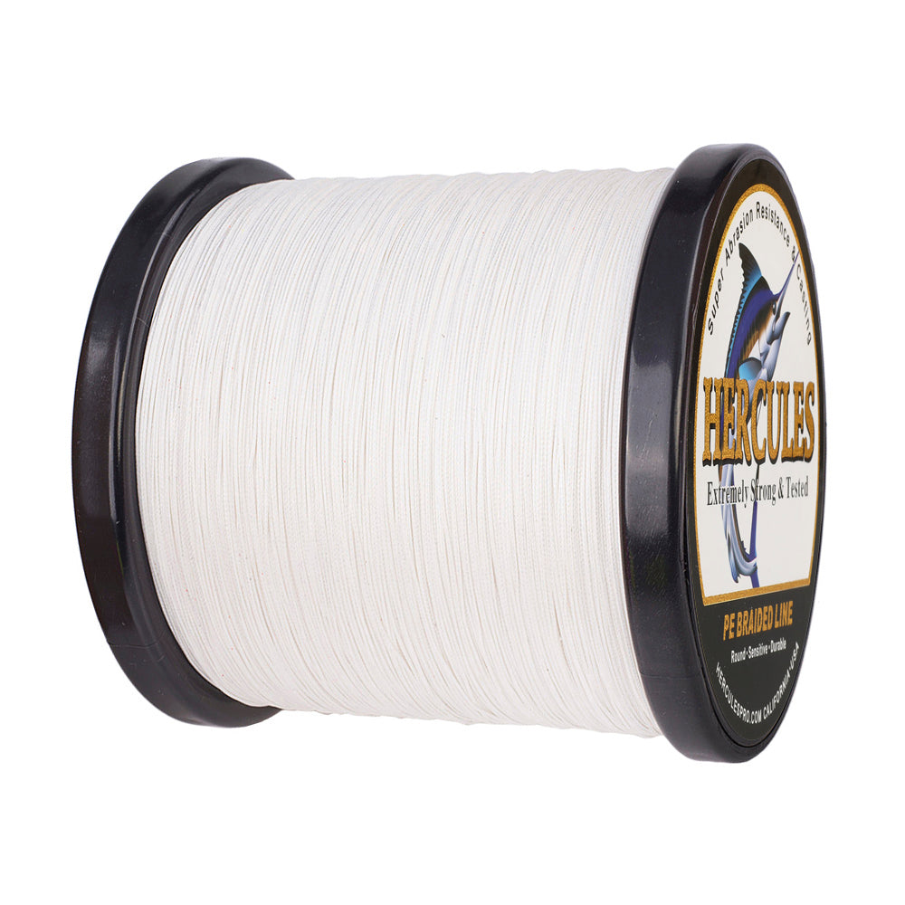 1000M 1094Yds White 10lb-300lb HERCULES PE Braided Fishing Line 8 Strands