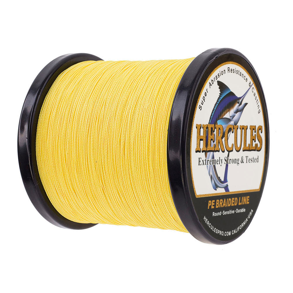1000M 1094Yds Yellow 6lb-100lb HERCULES PE Braided Fishing Line 4 Strands