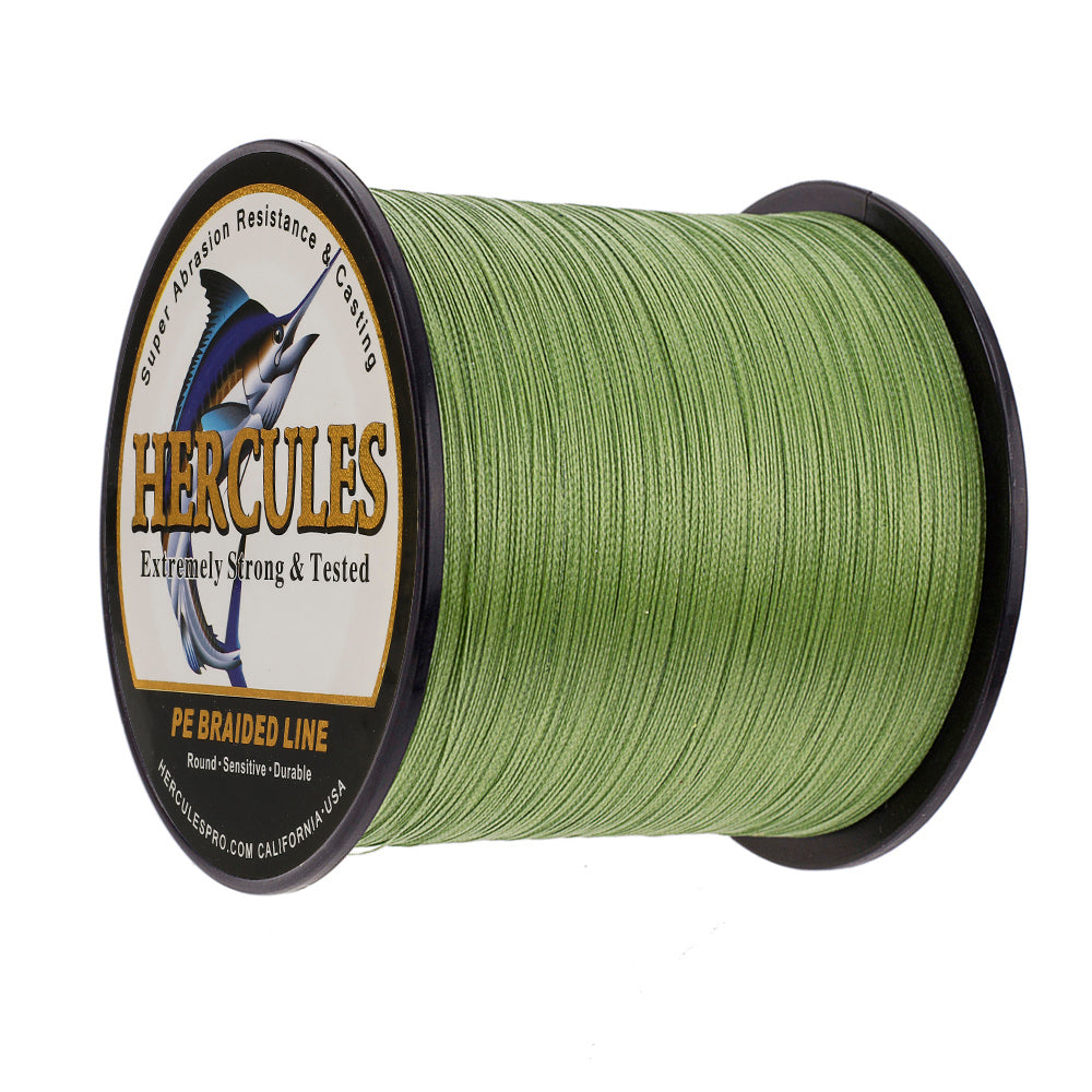 1000M 1094Yds Army Green 6lb-100lb HERCULES PE Braided Fishing Line 4 Strands