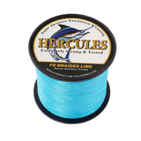 1000M 1094Yds Blue 6lb-100lb HERCULES PE Braided Fishing line 4 Strands