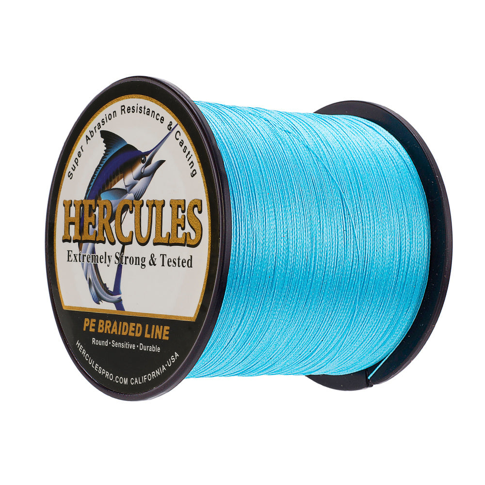 1000M 1094Yds Blue 6lb-100lb HERCULES PE Braided Fishing line 4 Strands