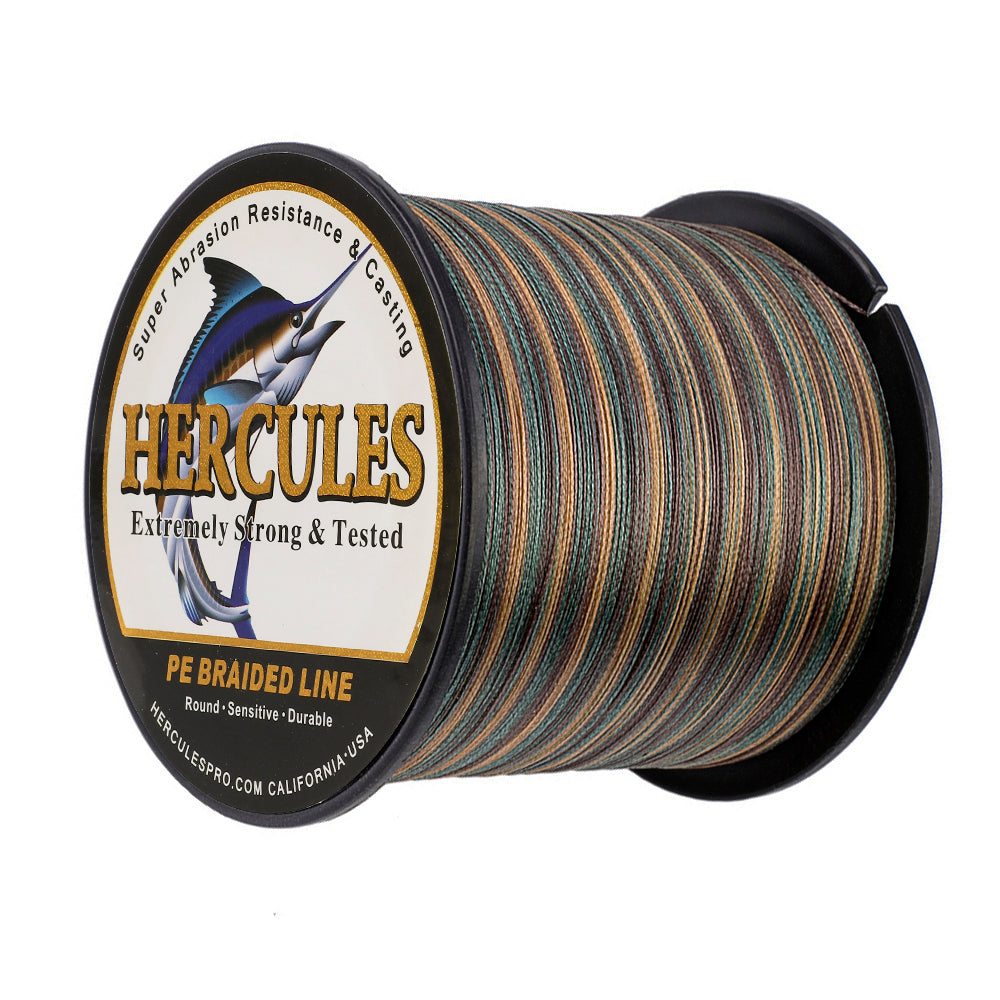 1000M 1094Yds Camouflage 6lb-100lb HERCULES PE PE Braided Fishing Line 4 Strands