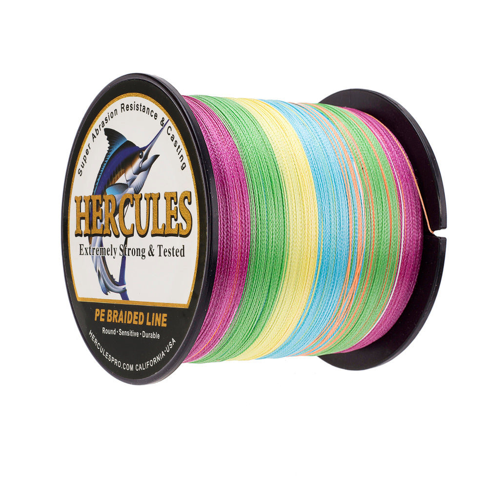 2000M 2187Yds Multicolor 6lb-100lb HERCULES PE Braided Fishing Line 4 Strands