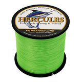1000M 1094Yds Fluo Green 6lb-100lb HERCULES PE Braided Fishing Line 4 Strands