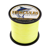 1000M 1094Yds Fluo Yellow 6lb-100lb HERCULES PE Braided Fishing Line 4 Strands