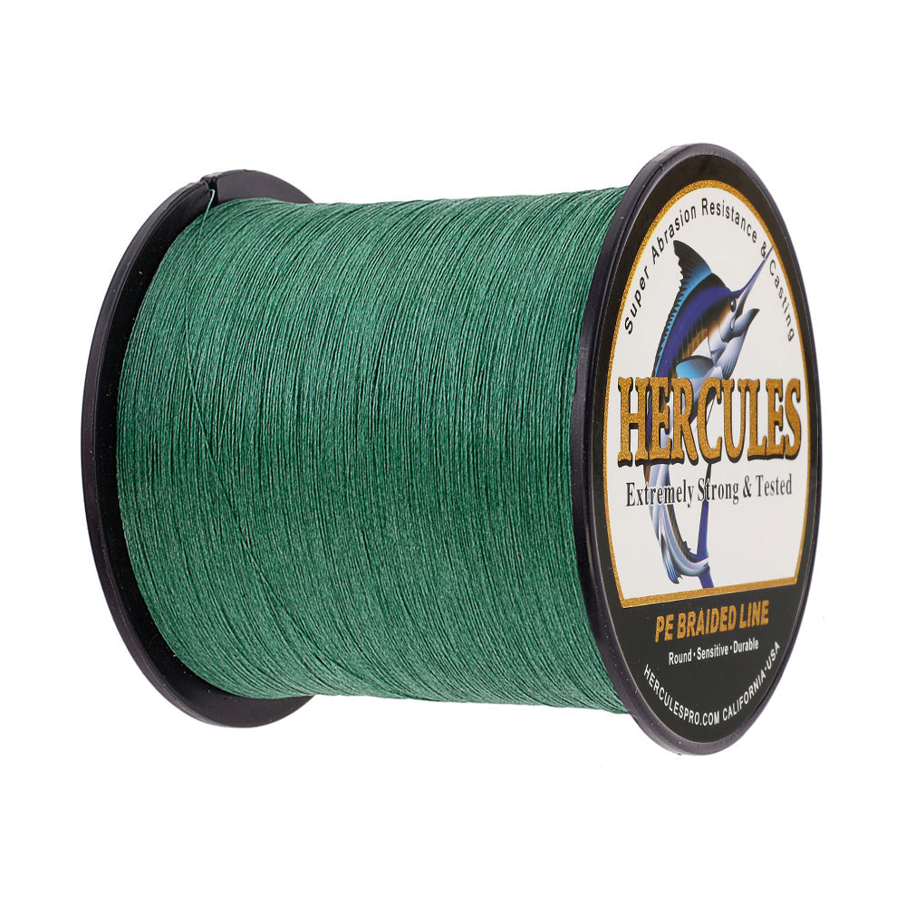 1000M 1094Yds Green 6lb-100lb HERCULES PE Braided Fishing Line 4 Strands