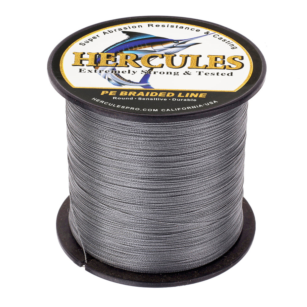2000M 2187Yds Grey 6lb-100lb HERCULES PE Braided Fishing Line 4 Strands