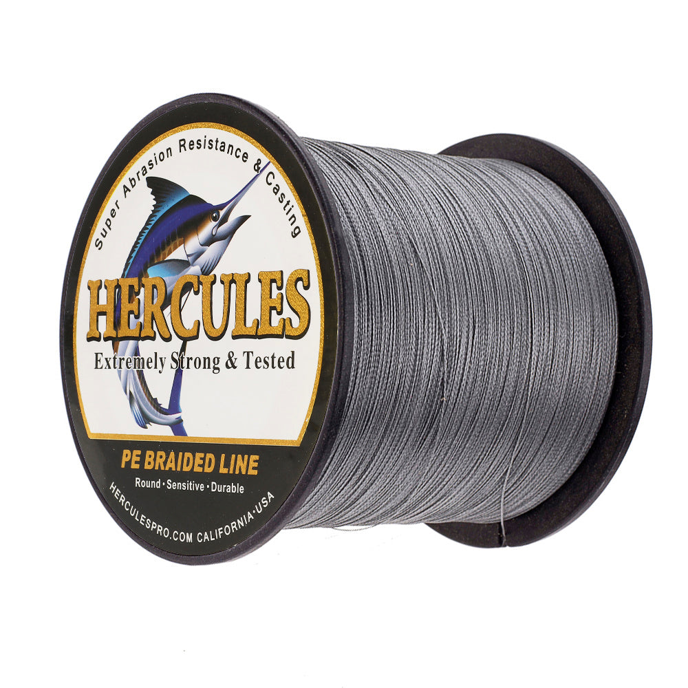 1000M 1094Yds Grey 6lb-100lb HERCULES PE Braided Fishing line 4 Strands