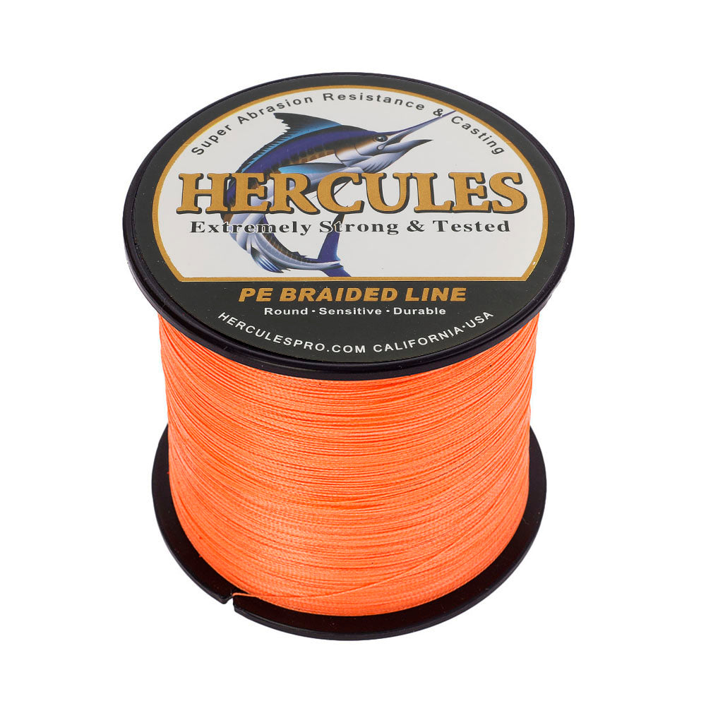 1000M 1094Yds Orange 6lb-100lb HERCULES PE Braided Fishing Line 4 Strands