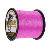 1000M 1094Yds Pink 6lb-100lb HERCULES PE PE Braided Fishing Line 4 Strands