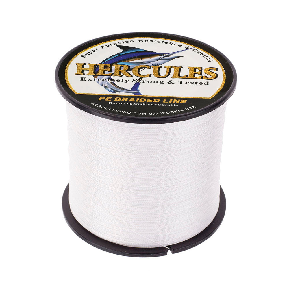 2000M 2187Yds White 6lb-100lb HERCULES PE Braided Fishing Line 4 Strands