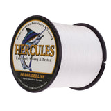 2000M 2187Yds White 6lb-100lb HERCULES PE Braided Fishing Line 4 Strands