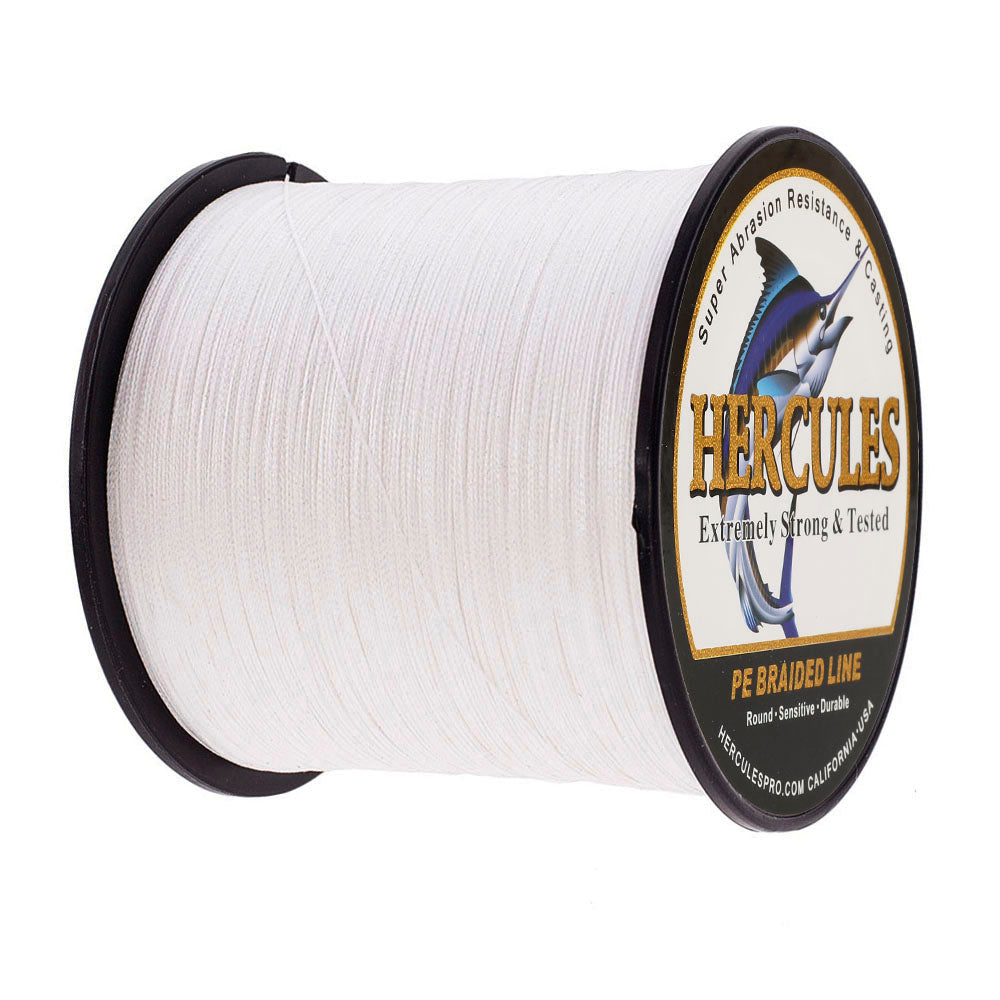 2000M 2187Yds White 6lb-100lb HERCULES PE Braided Fishing Line 4 Strands