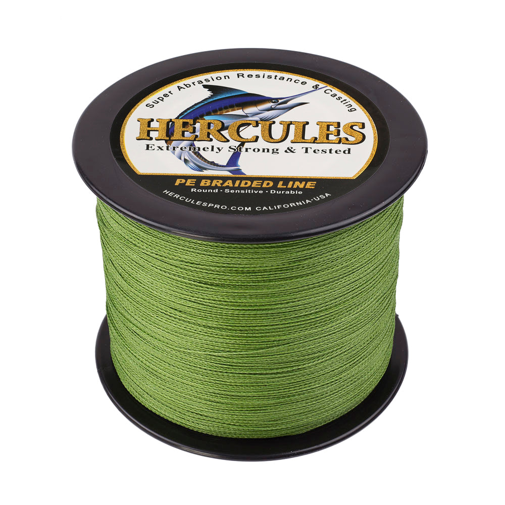 1000M 1094Yds Army Green 6lb-100lb HERCULES PE Braided Fishing Line 4 Strands