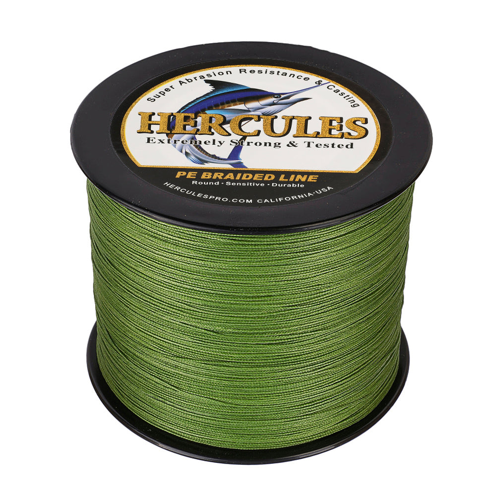 1000M 1094Yds Army Green 10lb-300lb HERCULES PE Braided Fishing Line 8 Strands