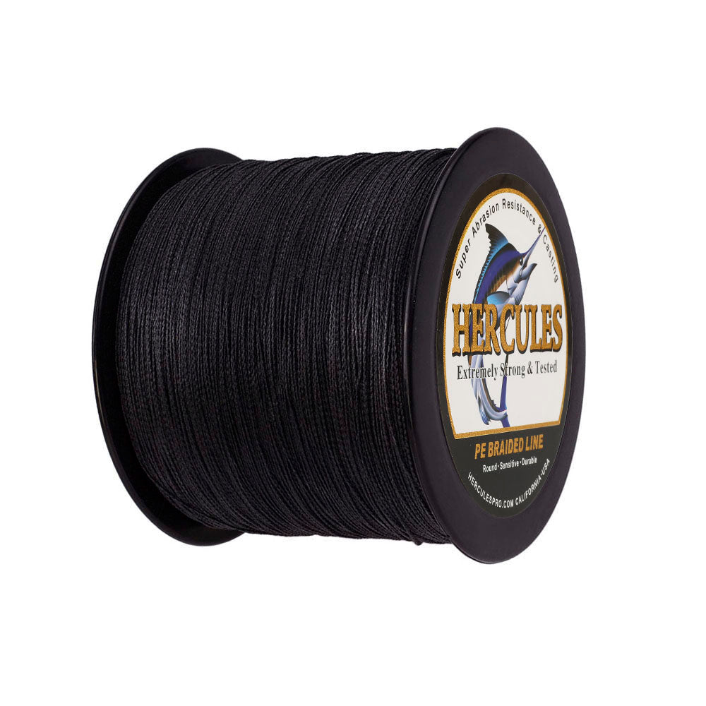 1000M 1094Yds Black 6lb-100lb HERCULES PE PE Braided Fishing Line 4 Strands