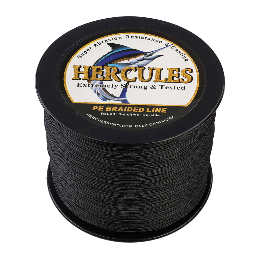 2000M 2187Yds Black 10lb-200lb HERCULES PE Braided Fishing Line 8 Strands